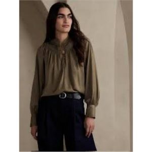 Banana Republic Olive Green Blouse